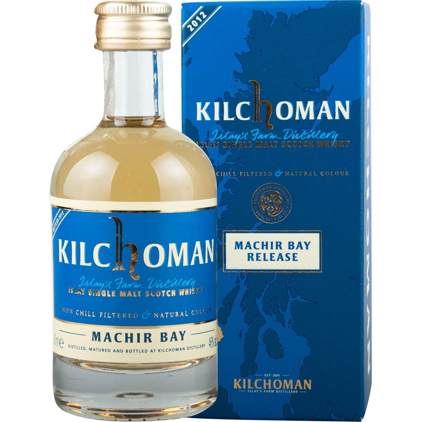 KILCHOMAN SINGLE MALT MACHIR BAY MINIATURKA
