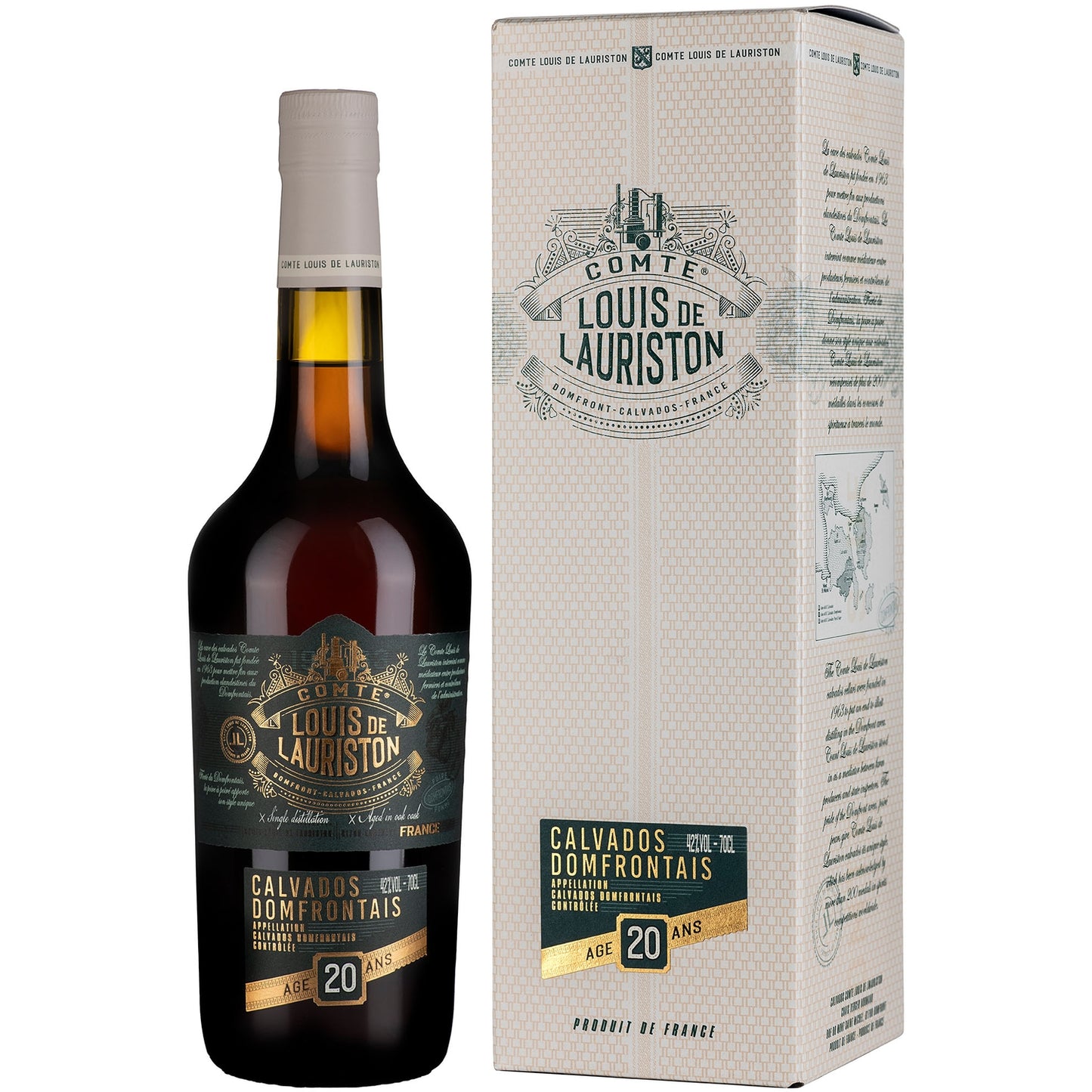 CALVADOS DOMFRONTAIS LAURISTON 20 YO