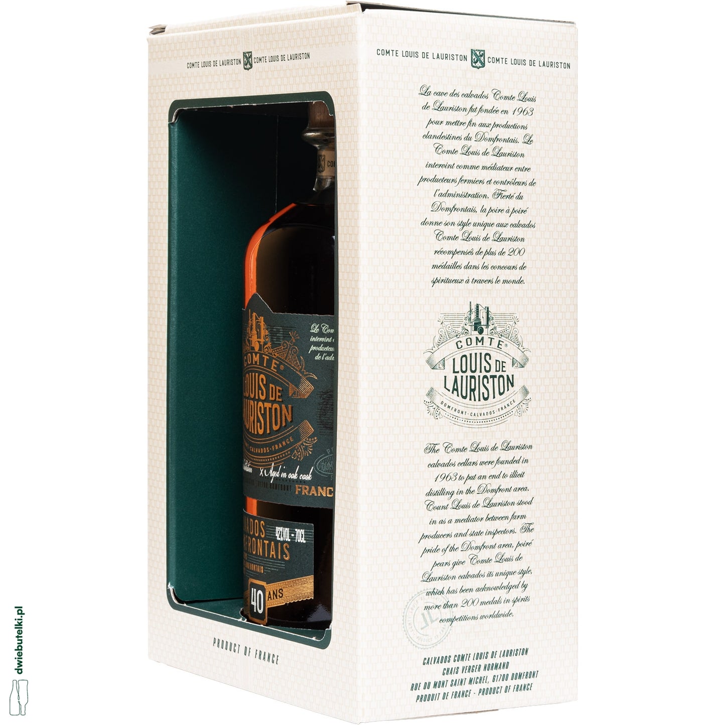 CALVADOS DOMFRONTAIS LAURISTON 40 YO
