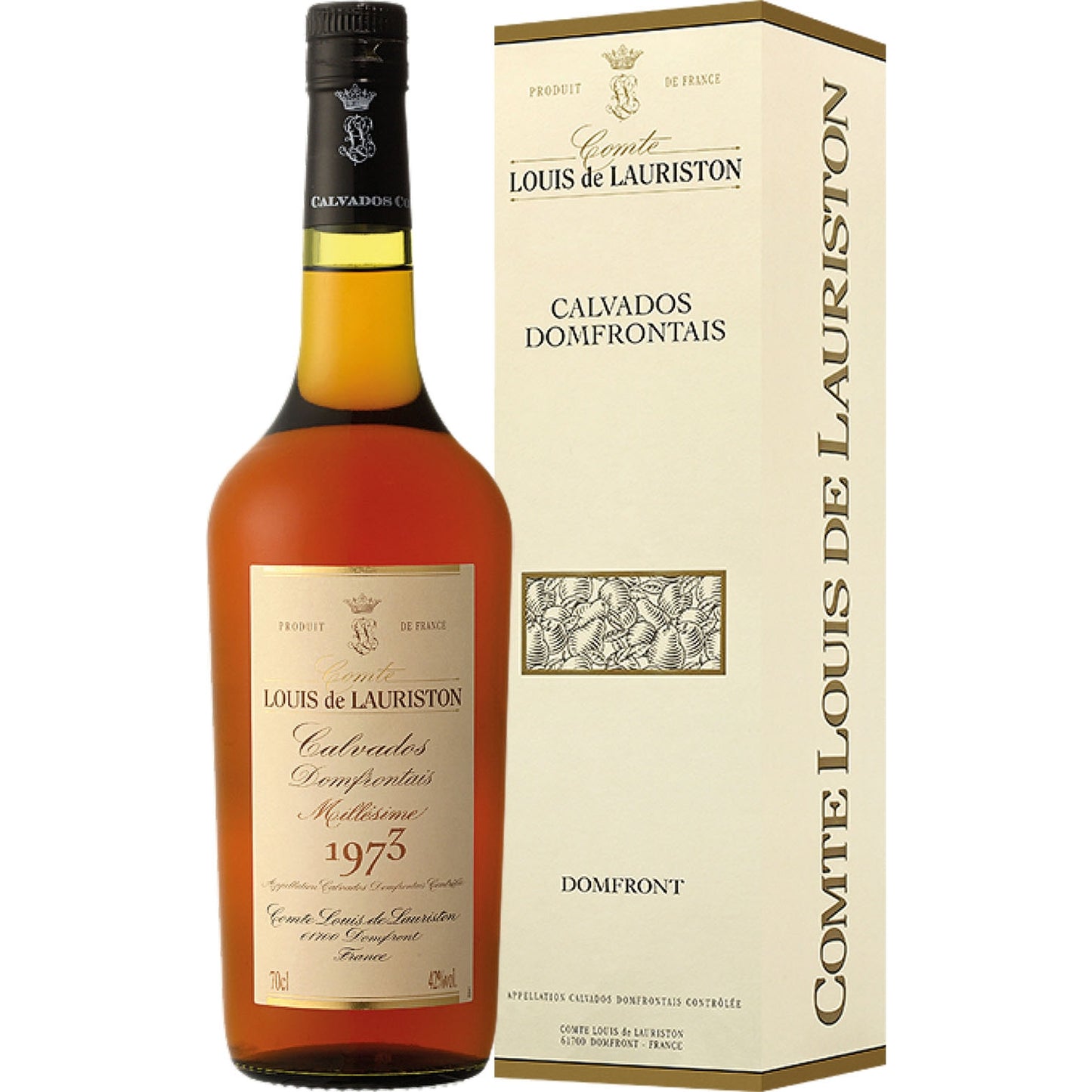 CALVADOS DOMFRONTAINS LAURISTON 1962