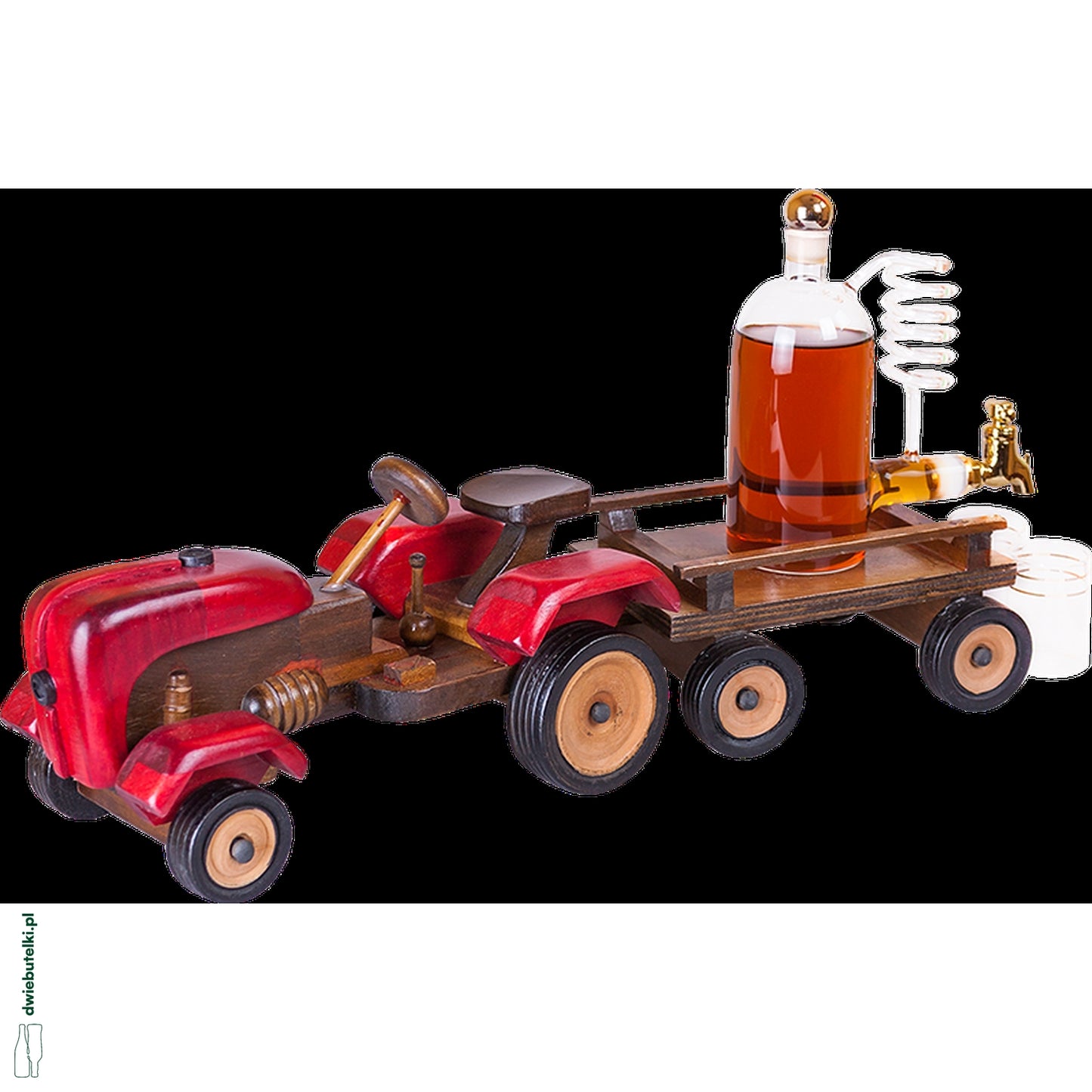 RED TRACTOR - CZERWONY TRAKTOR Z PRZYCZEPĄ