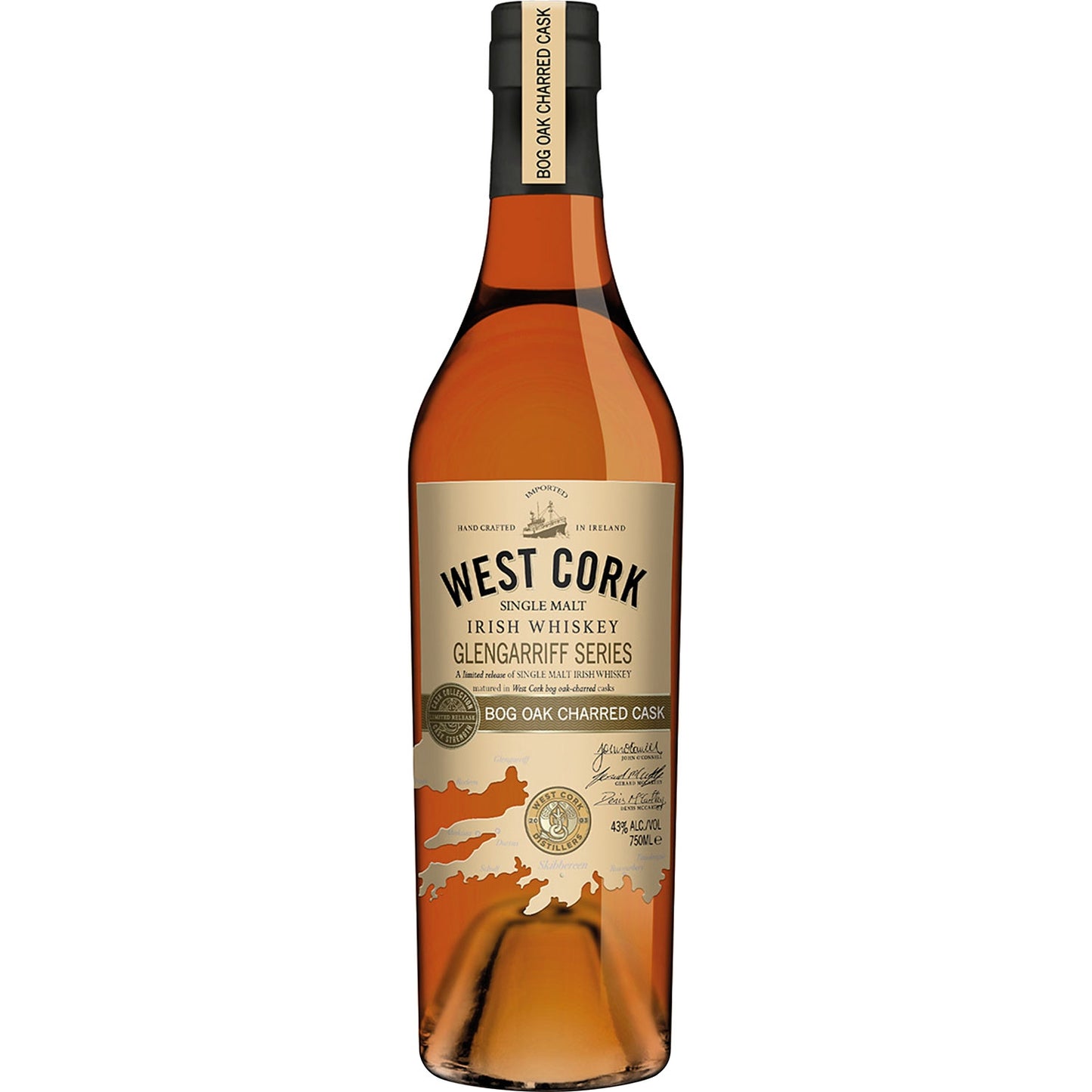 WEST CORK GLENGARRIFF BOG OAK CHARRED CASK 43%