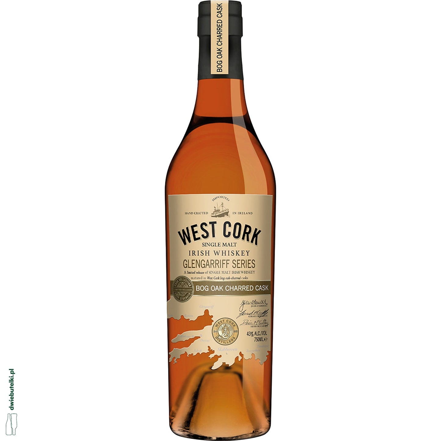 WEST CORK GLENGARRIFF BOG OAK CHARRED CASK 43%