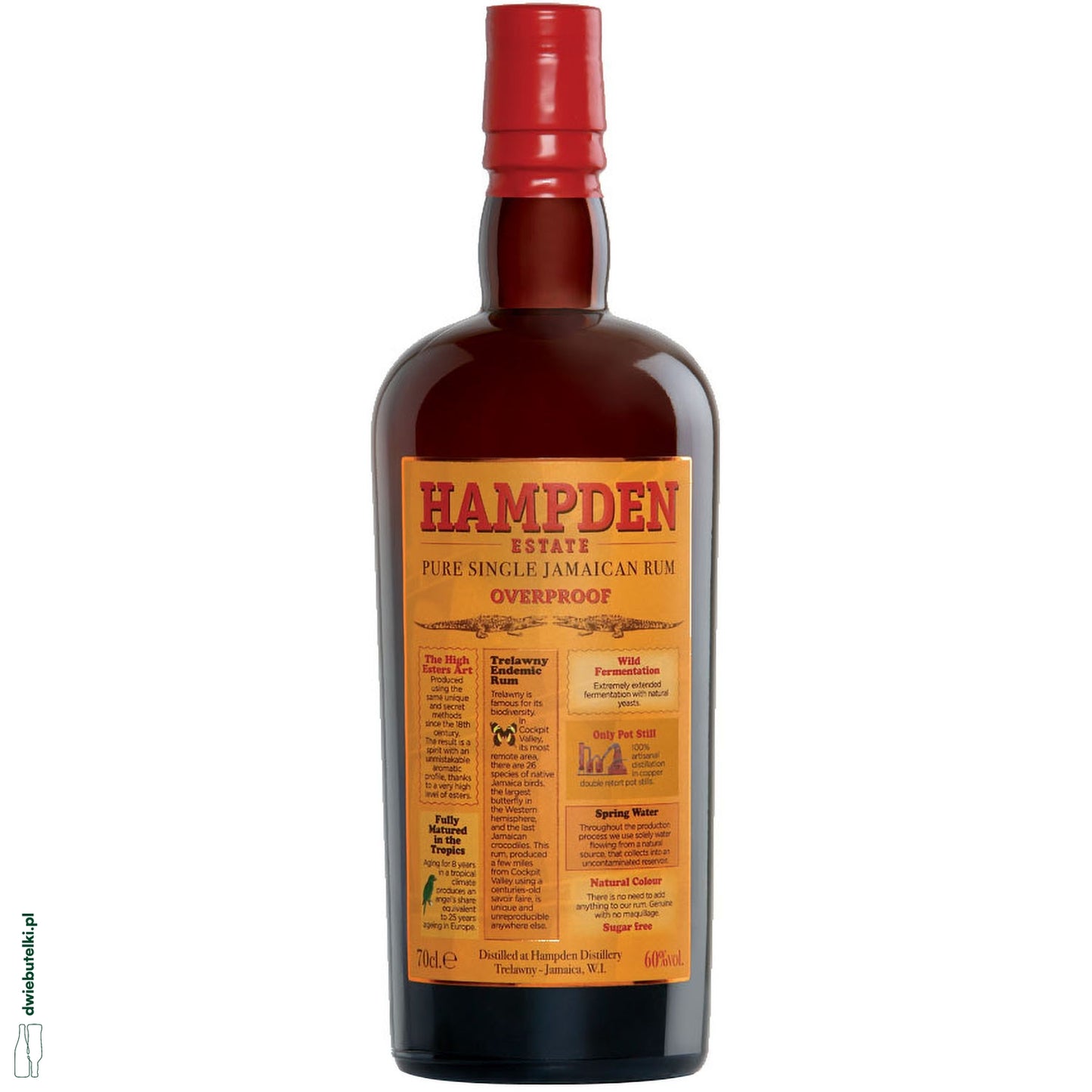 HAMPDEN EST OVERPROOF JAMAICAN RUM 60% 0,7