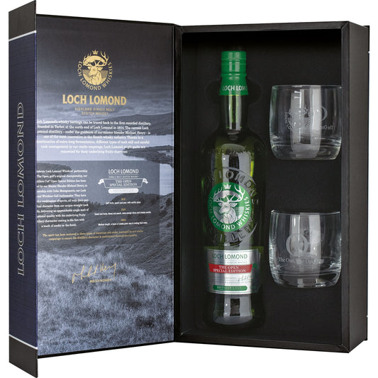 LOCH LOMOND THE OPEN 46% GIFT + 2 SZKLANKI