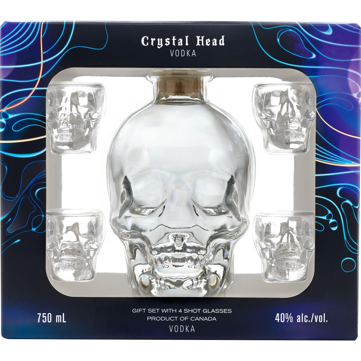 CRYSTAL HEAD VODKA + 4 KIELISZKI