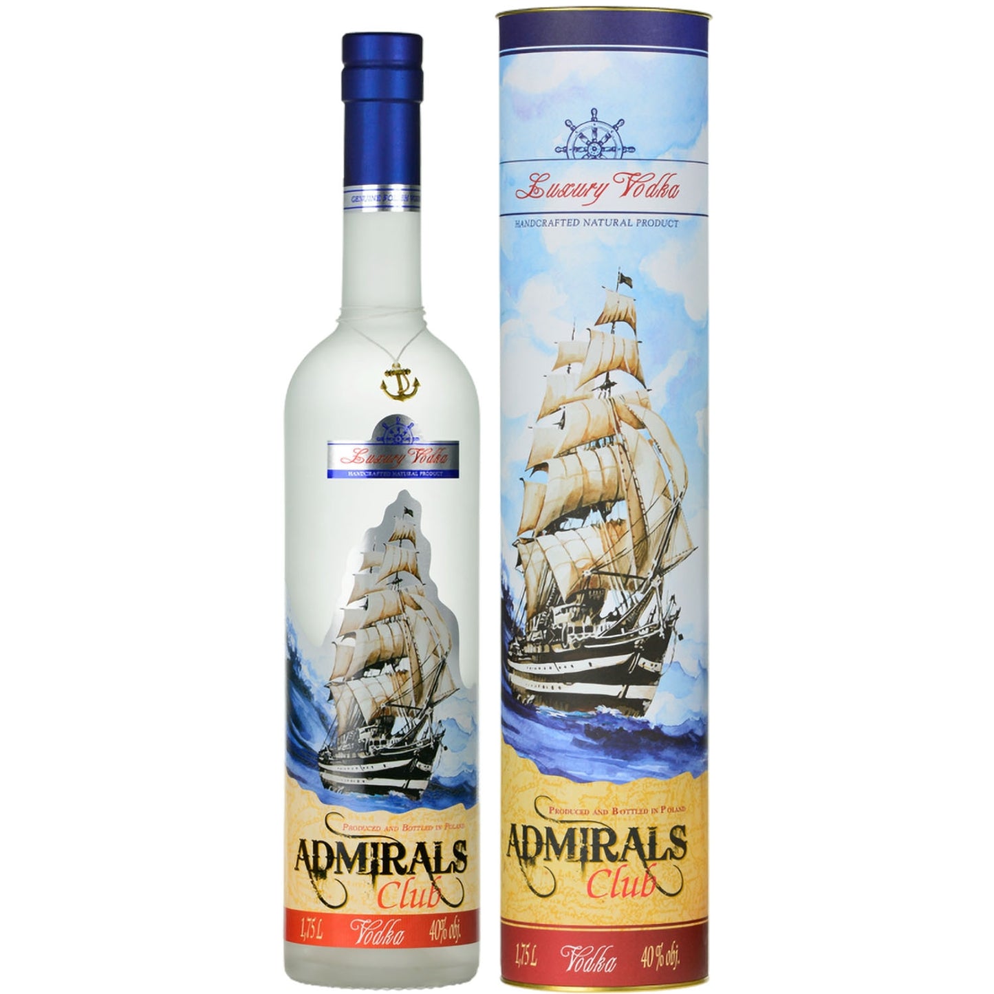 ADMIRALS CLUB VODKA 0,7 40% TUBA