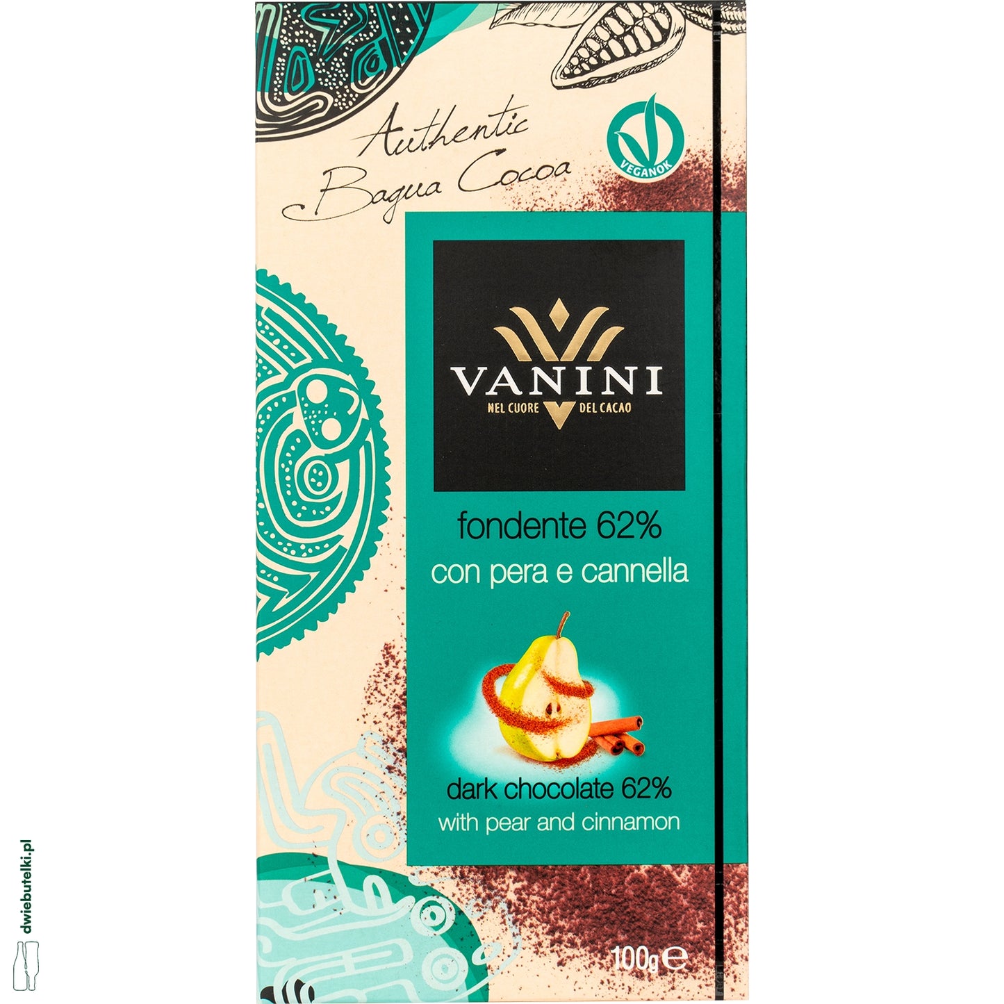 VANINI DARK 62% PEAR & CINNAMON 7179