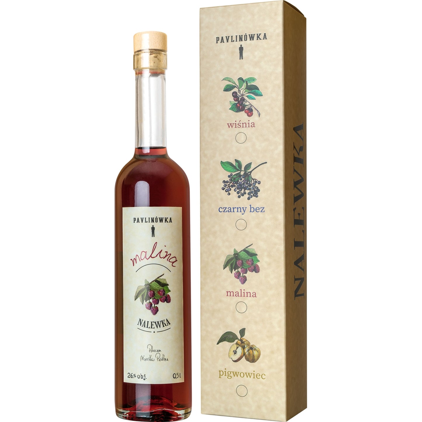 PAVLINÓWKA NALEWKA MALINOWA 0,5 26% KARTONIK