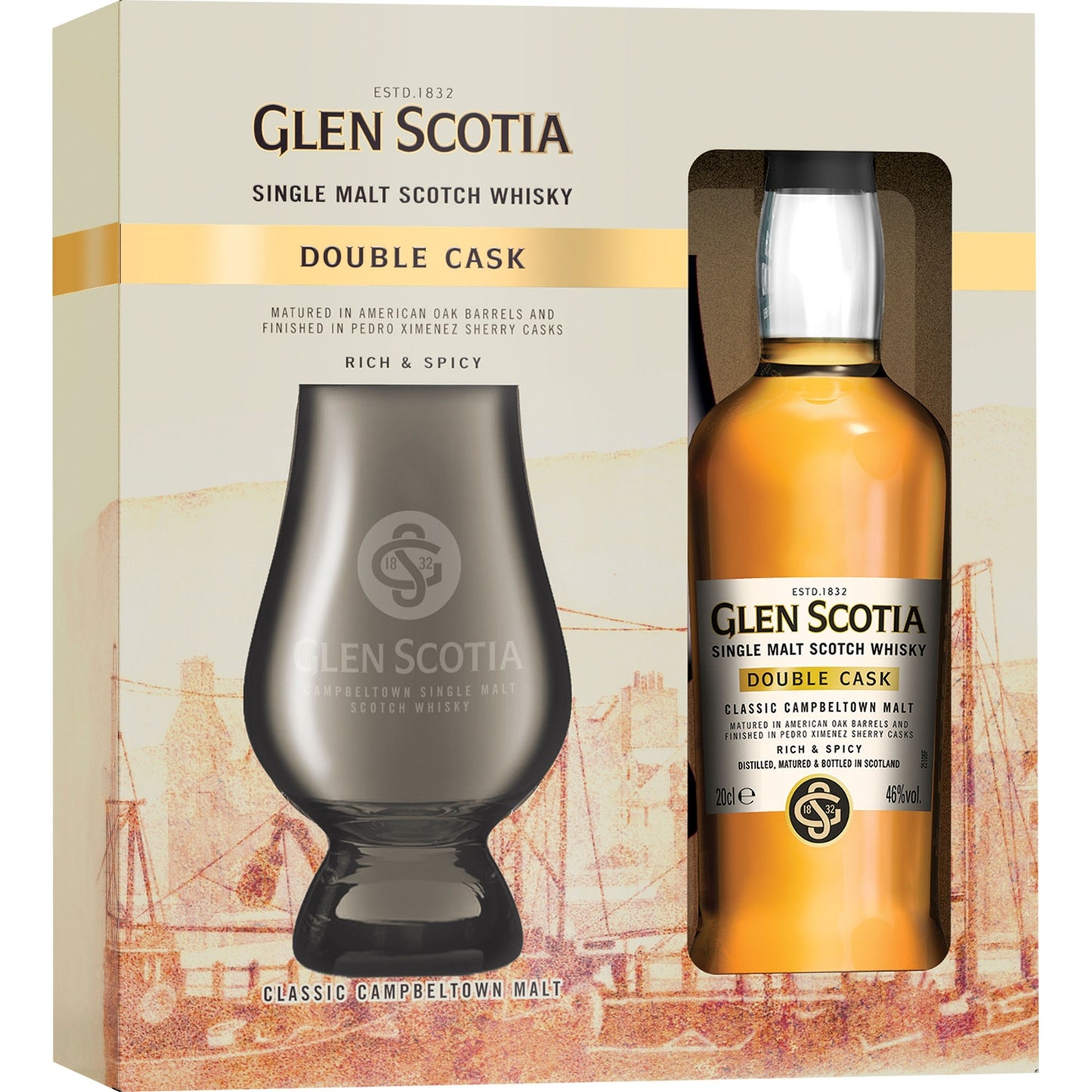 GLEN SCOTIA DOUBLE CASK + GLASS 0,2