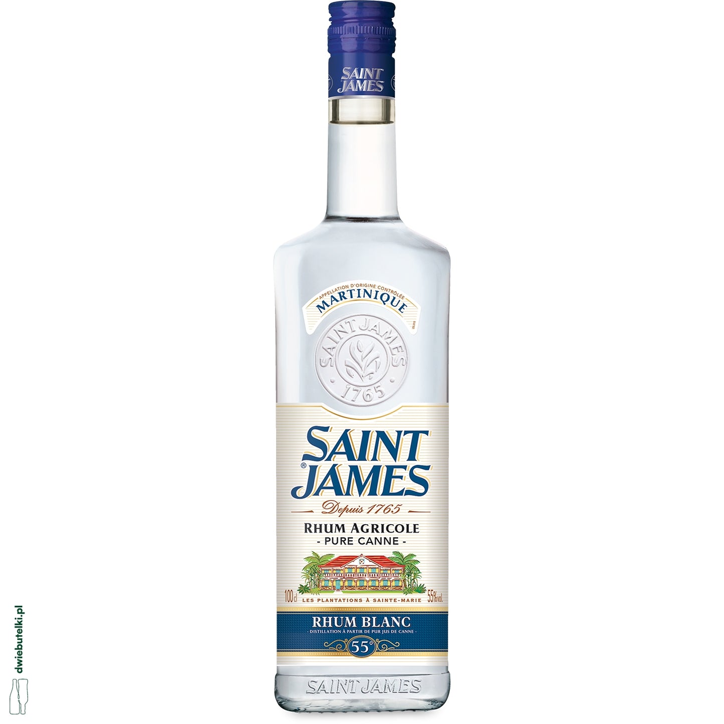 ST JAMES WHITE 55% 1L RUM
