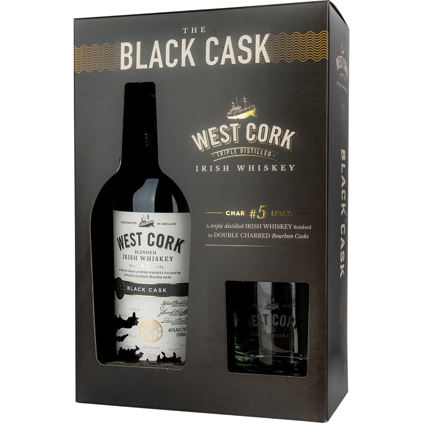 WEST CORK BLACK CASK + SZKLANKA