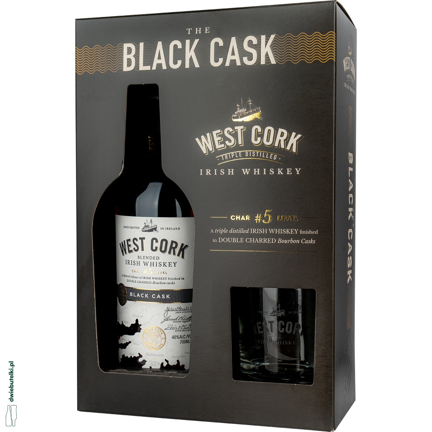 WEST CORK BLACK CASK + SZKLANKA