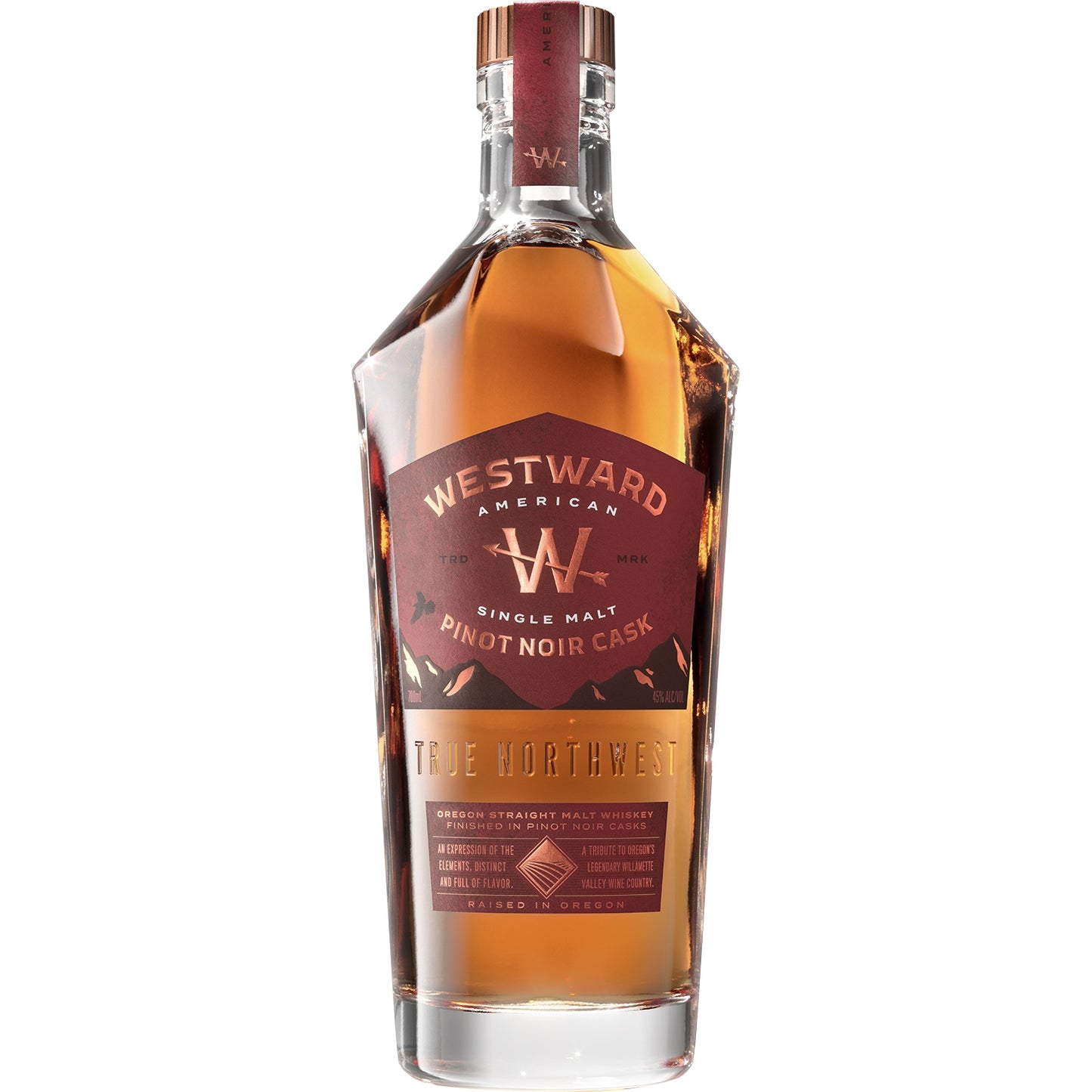 WESTWARD AMERICAN WHISKEY SINGLE MALT CASK PINOT NOIR