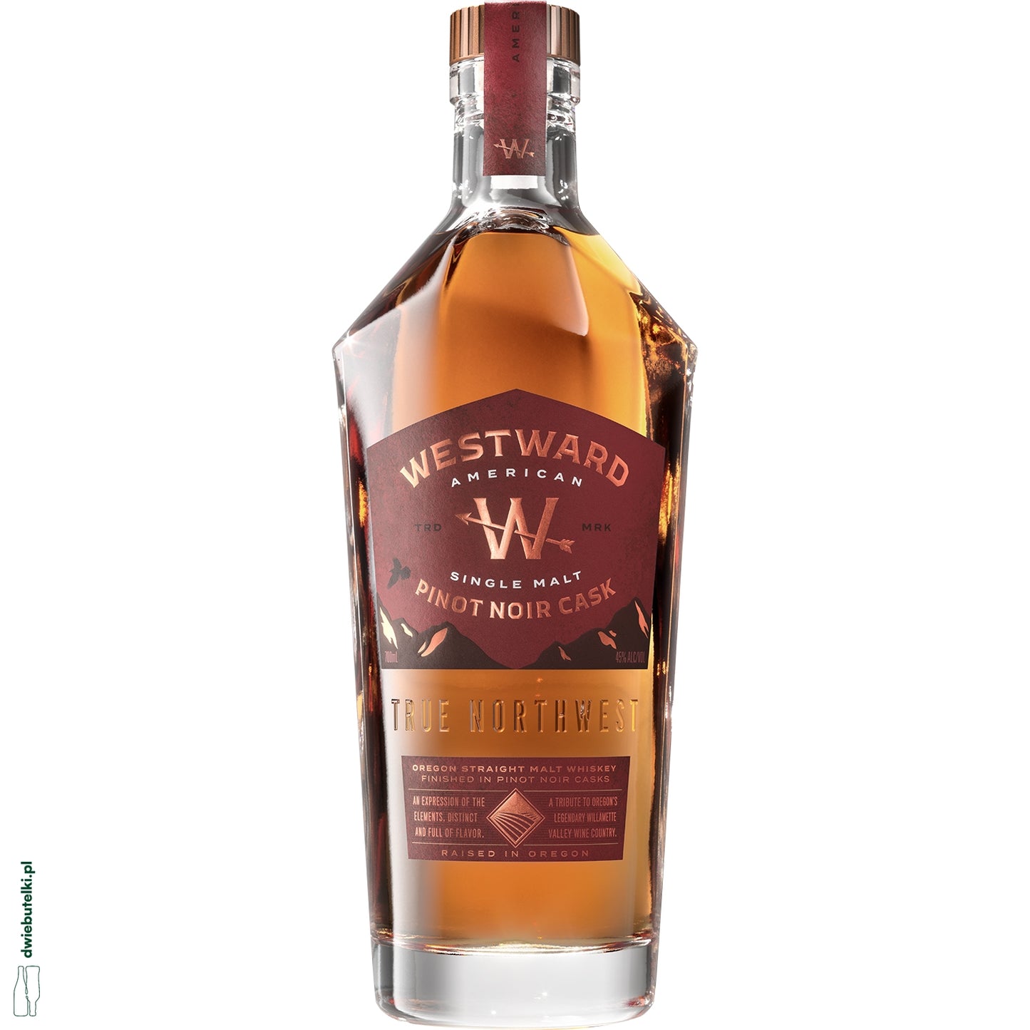 WESTWARD AMERICAN WHISKEY SINGLE MALT CASK PINOT NOIR