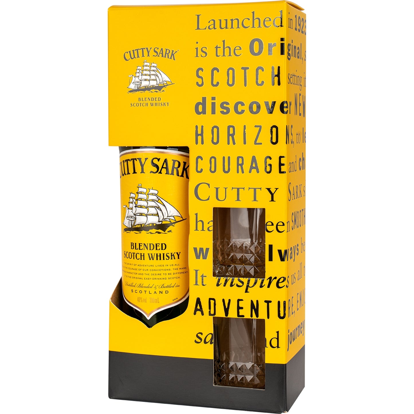 CUTTY SARK ORIGINAL 0,7L KARTON + 2 SZKL