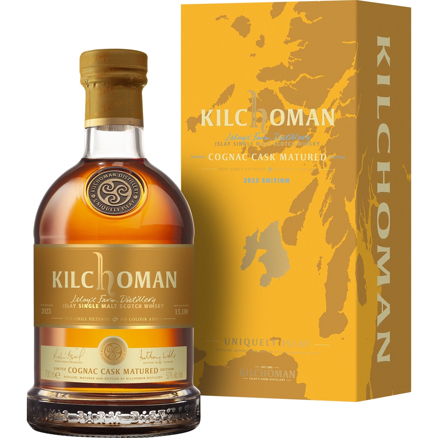 KILCHOMAN COGNAC CASK MATURED 0,7 50% KARTON