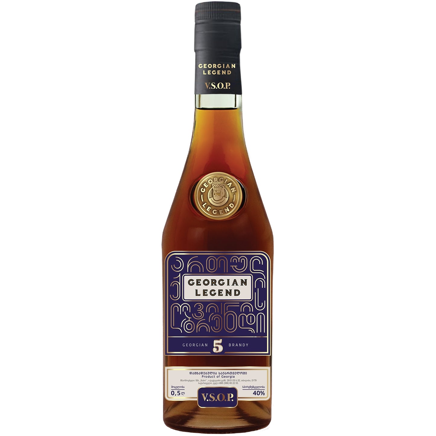 GEORGIAN LEGEND VSOP 5 YEARS 40% BRANDY 0,5L