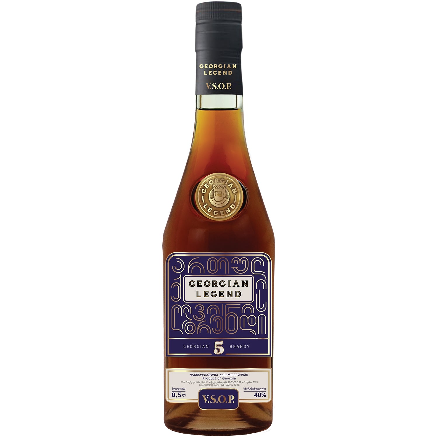 GEORGIAN LEGEND VSOP 5 YEARS 40% BRANDY 0,5L