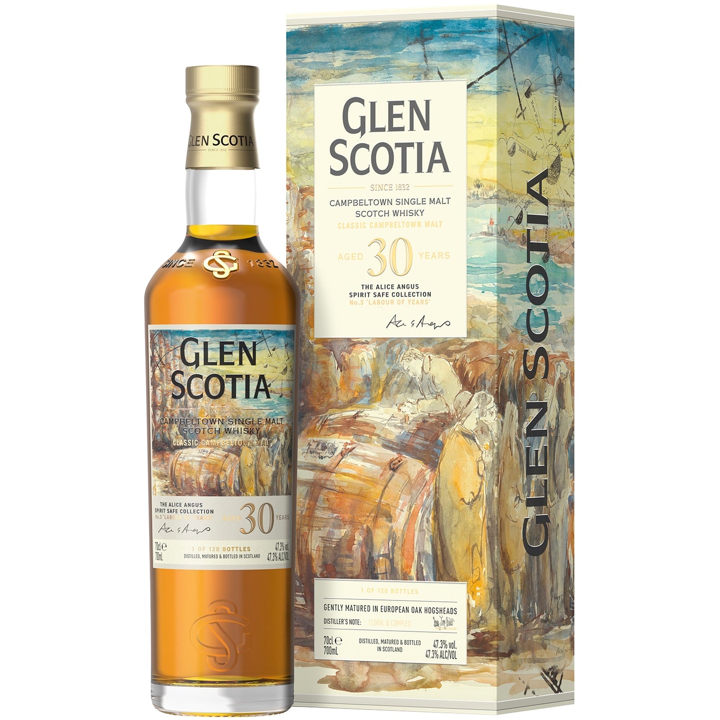 GLEN SCOTIA ALICE ANGUS LABOUR OF YEARS SINGLE MALT 0,7 47,3