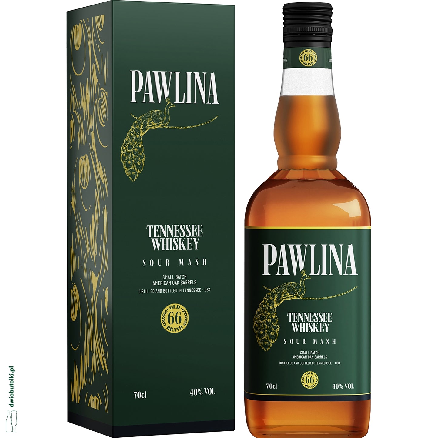PAWLINA 66 TENNESSEE WHISKEY KARTONIK SOUR MASH SMALL BATCH