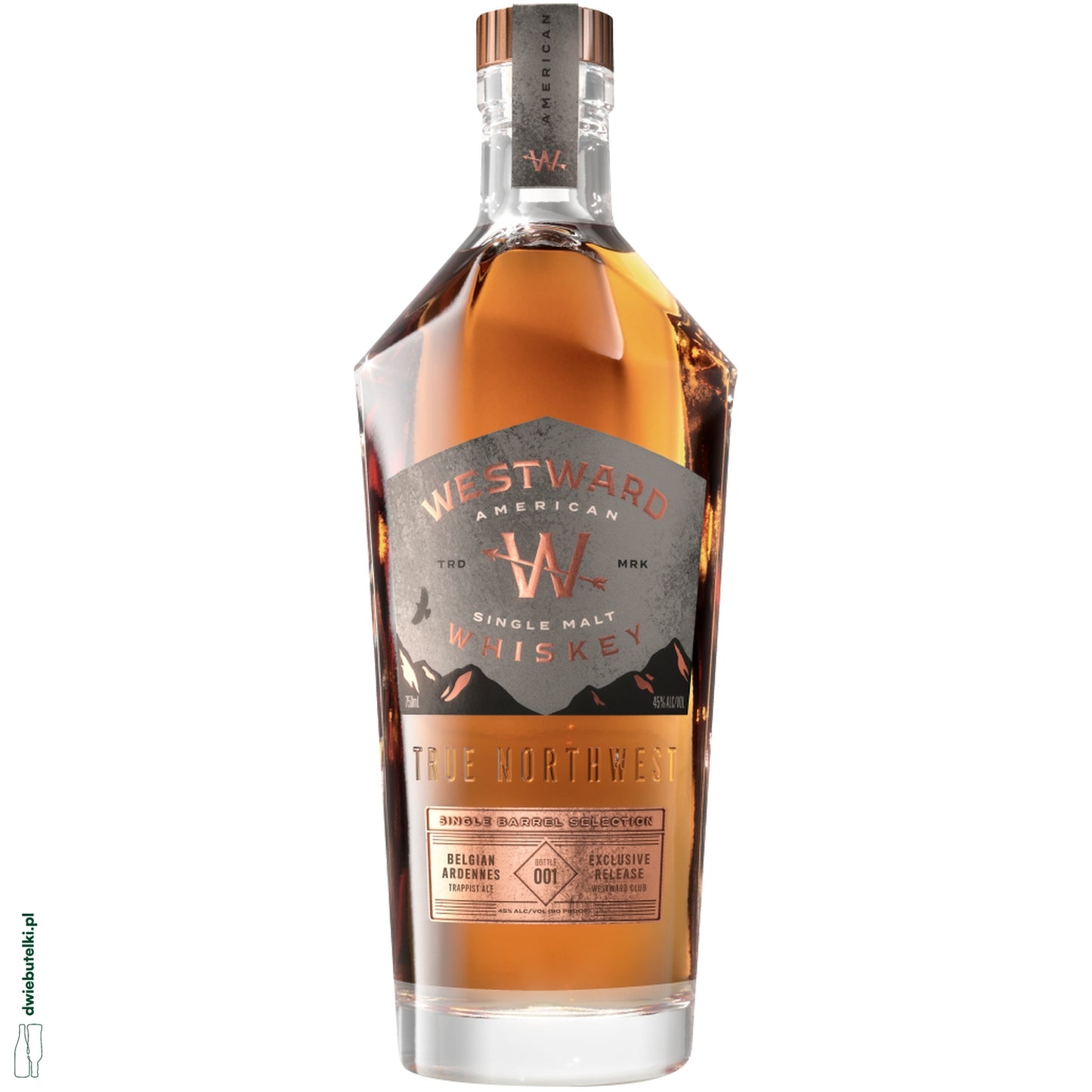 WESTWARD AMERICAN WHISKEY SINGLE MALT BELGIAN ARDENNES