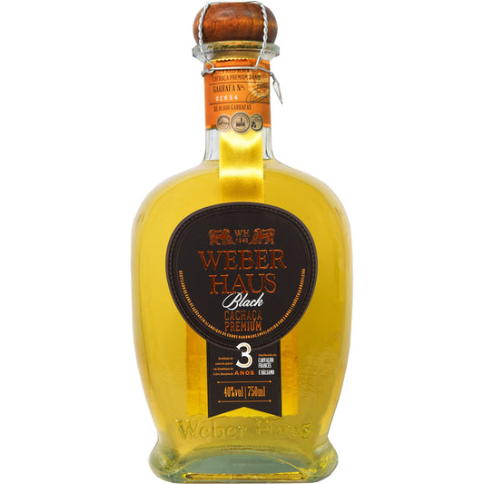 CACHACA WEBER HAUS PREMIUM BLACK 3 ANOS 0,7L 40%