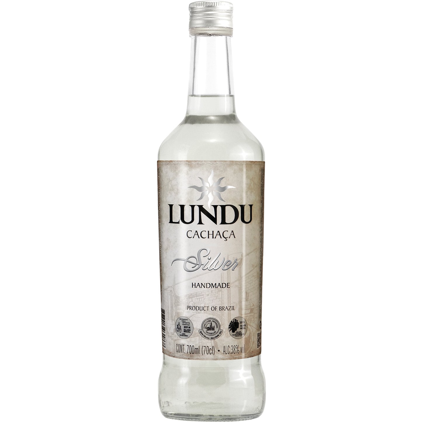 CACHACA LUNDU SILVER 0,7L 38%