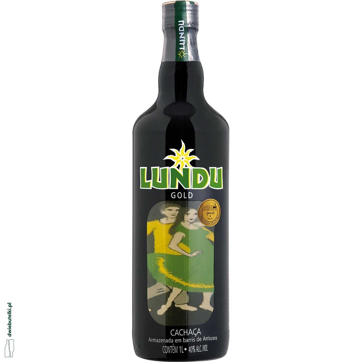 CACHACA LUNDU GOLD 1L 40% BLACK