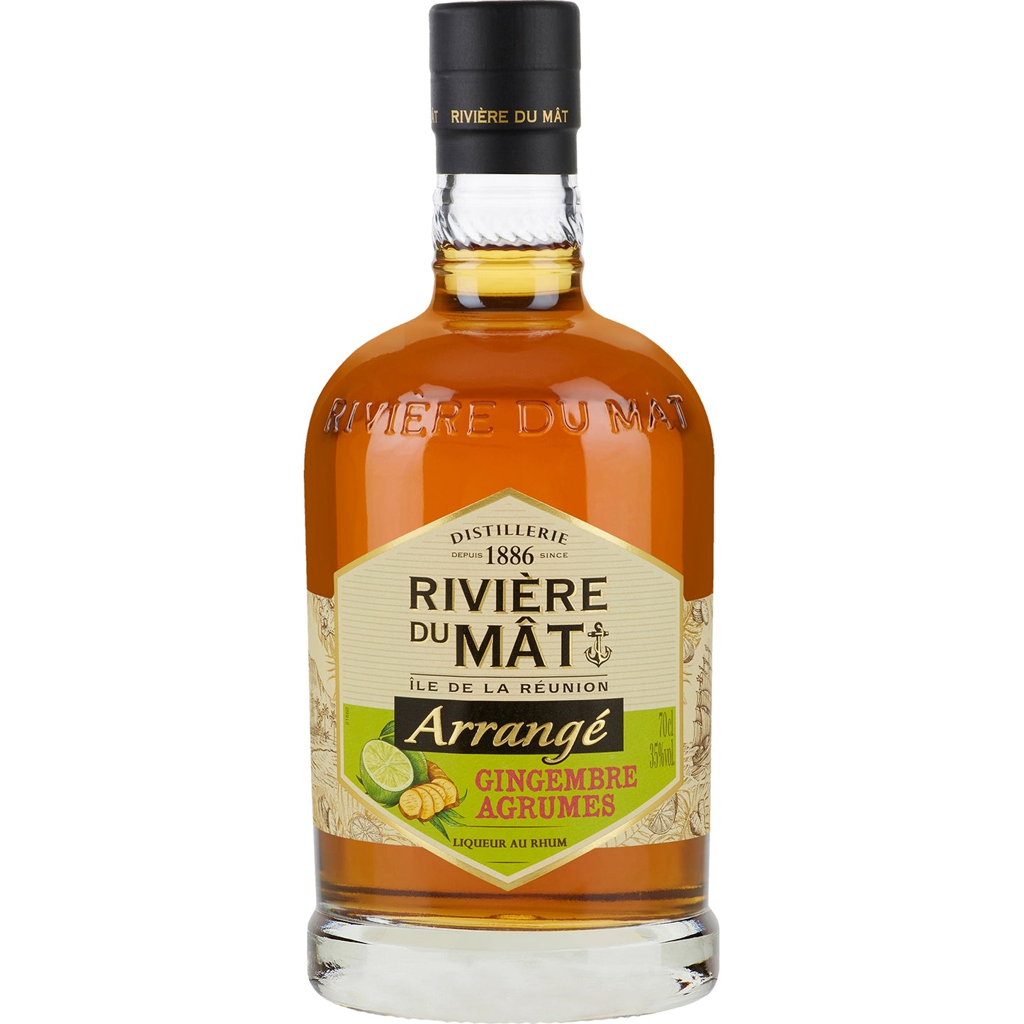 RIVIERE DU MAT ARRANGE GINGEMBRE AGRUMES 0,7L 35%