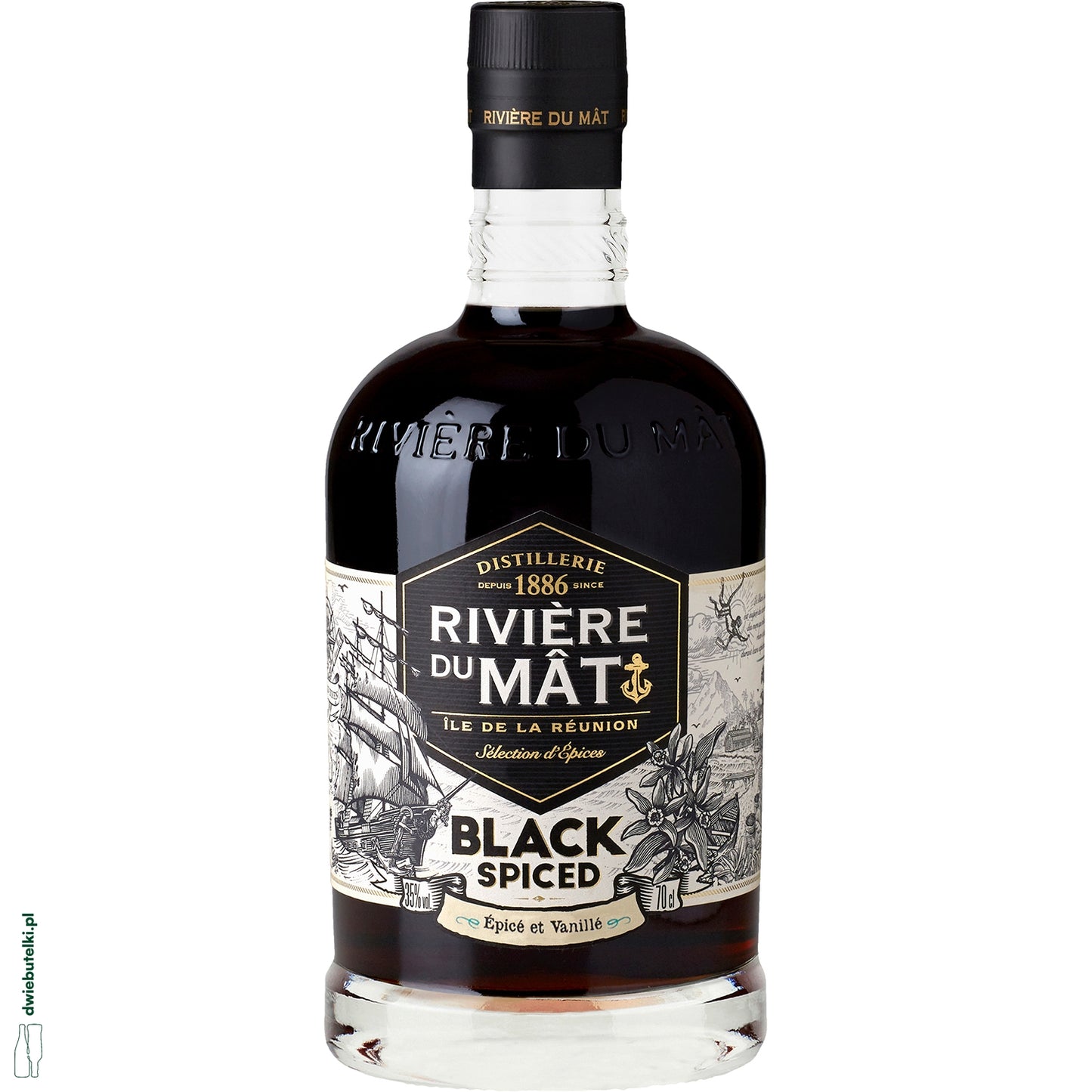 RIVIERE DU MAT BLACK SPICED 0,7L 35%