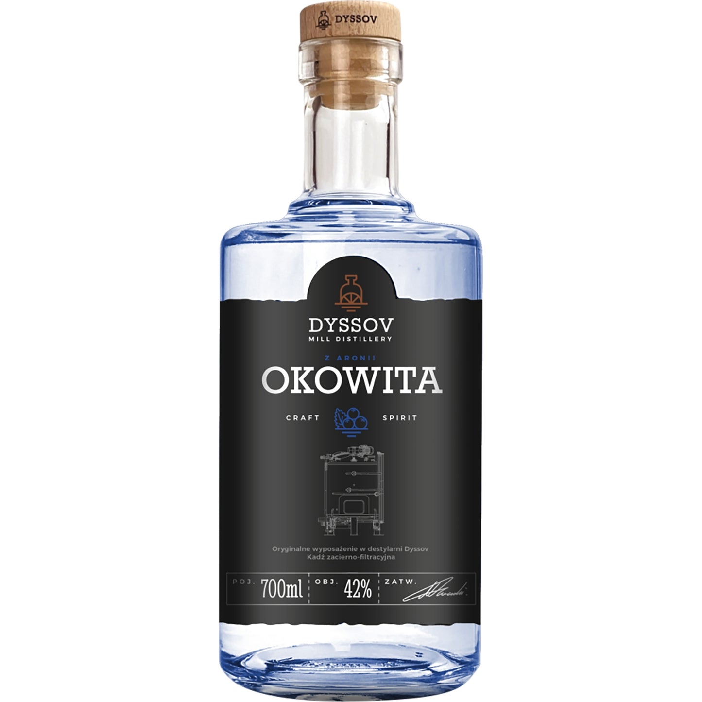 OKOWITA RZEMIEŚLNICZA Z ARONII 0,7L 42% DYSSOV