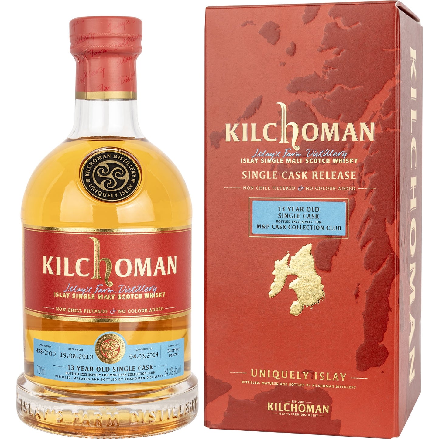 KILCHOMAN 13YO M&P SINGLE CASK 54,3% 428/2010 0,7L