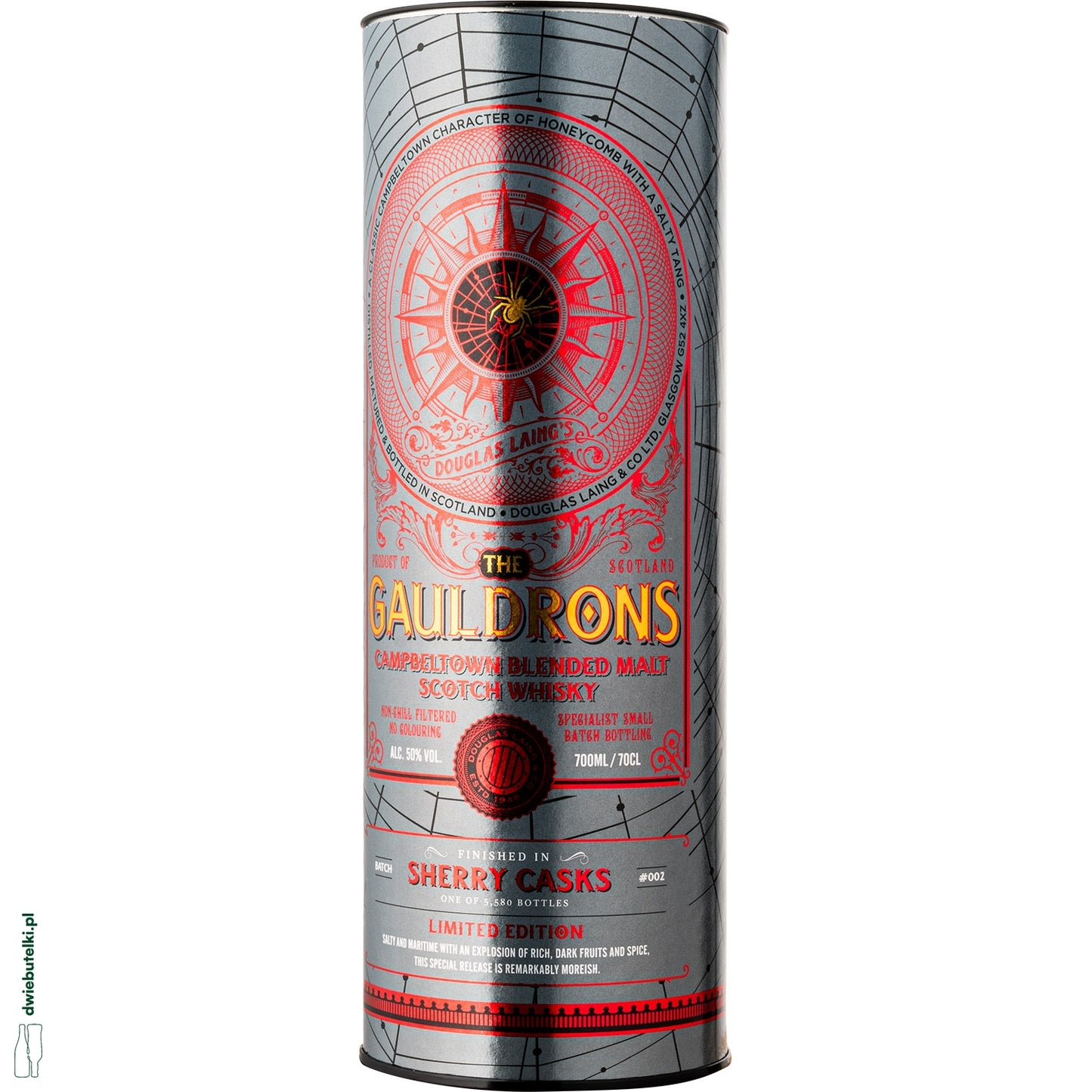 THE GAULDRONS CAMP. VATTED MALT SHERRY CASK 0,7 50% TUBA