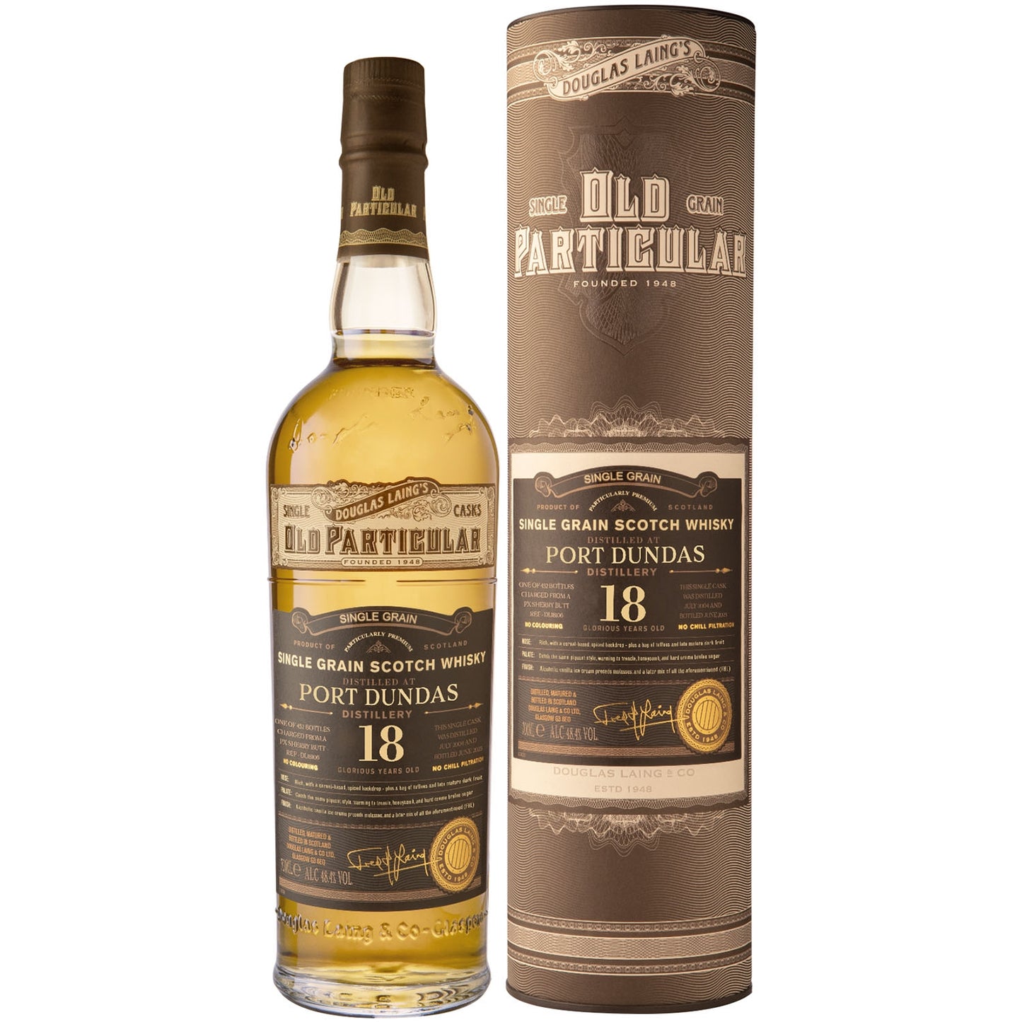 OLD PARTICULAR GRAIN PORT DUNDAS 2004 18YO 48,4% 0,7L