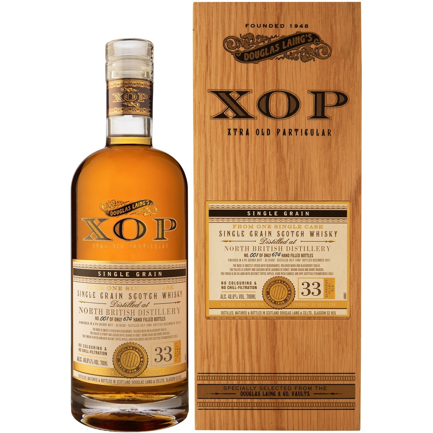 XOP NORTH BRITISH 1988 33YO 0,7L 48,6%