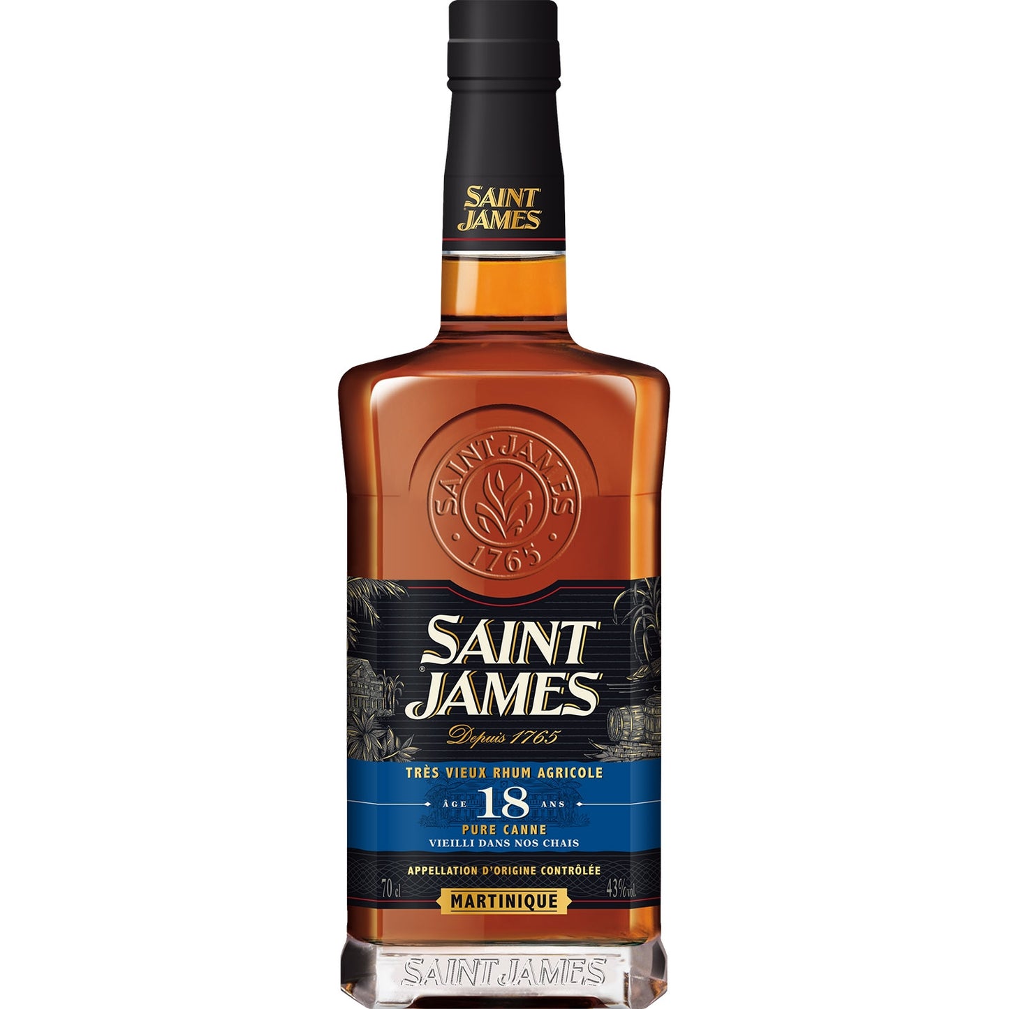 ST JAMES VIEUX AGE 18 ANS 43% 0,7L RUM KARTONIK