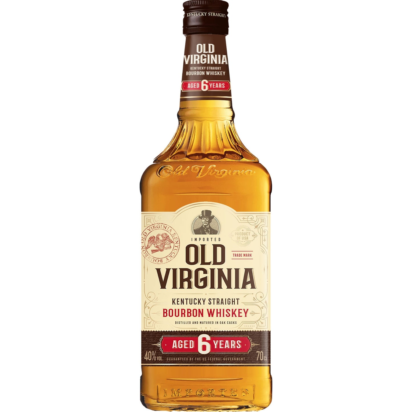 OLD VIRGINIA BOURBON WHISKEY 6 YEARS 40% 0,7