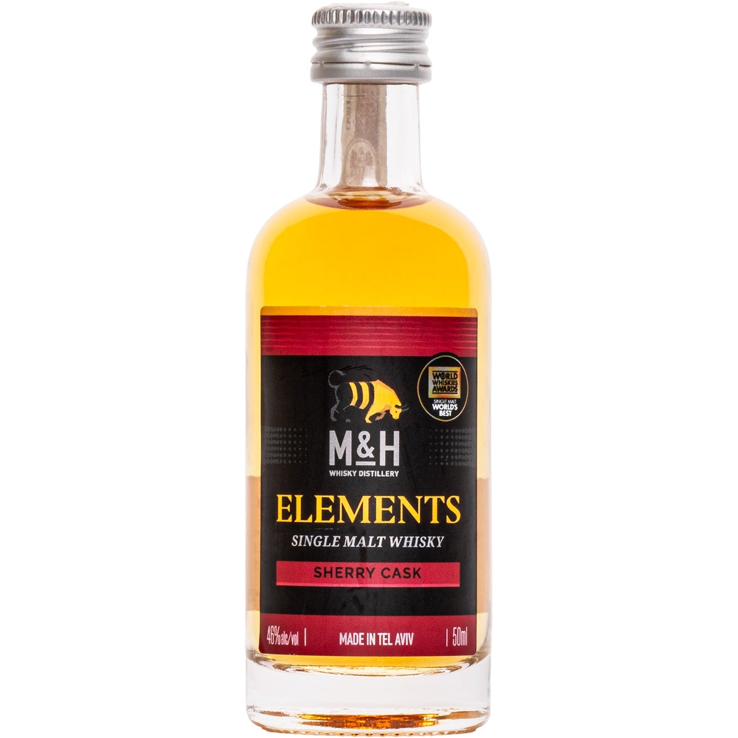 M&H ELEMENTS SHERRY SINGLE MALT 0,05 46% MINI