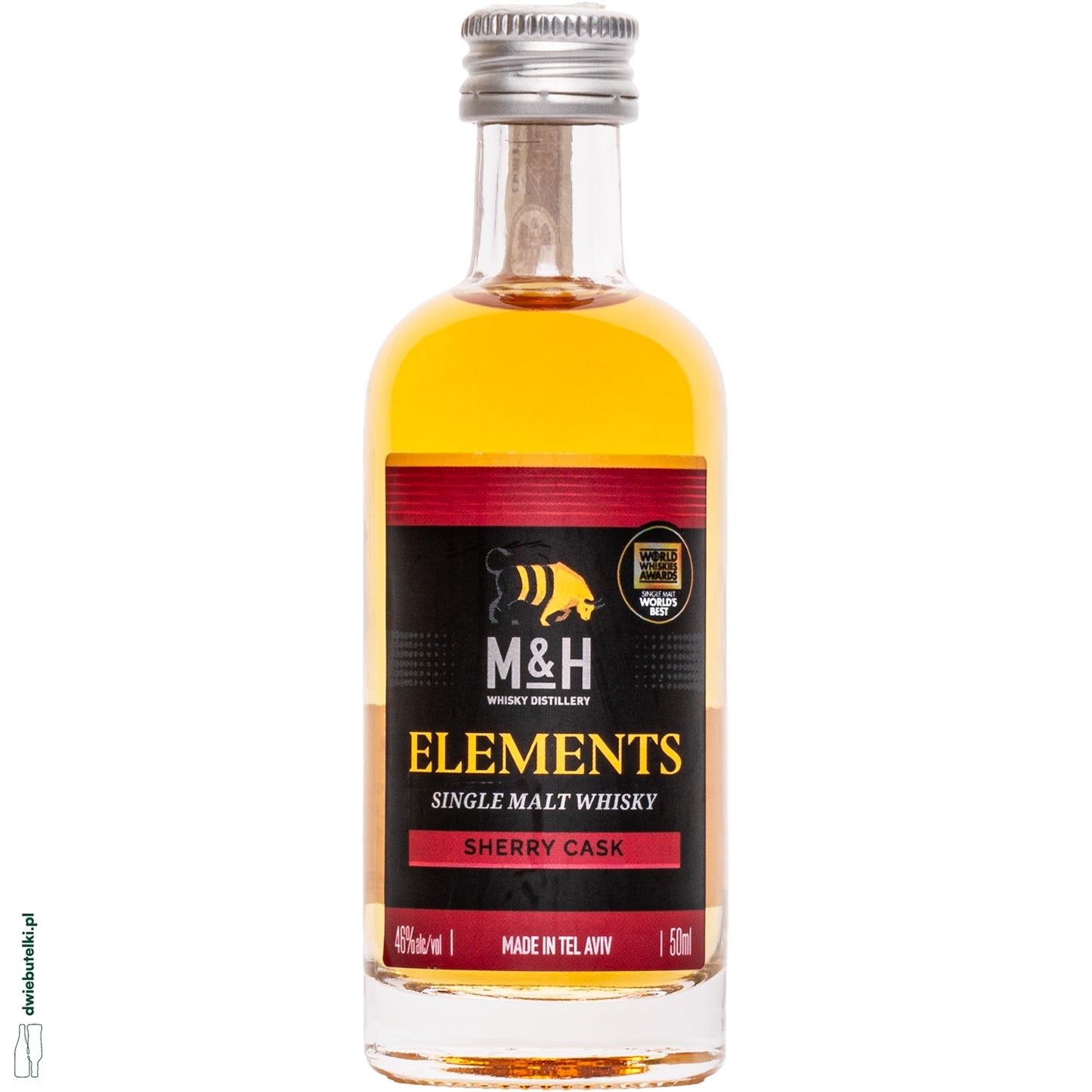 M&H ELEMENTS SHERRY SINGLE MALT 0,05 46% MINI
