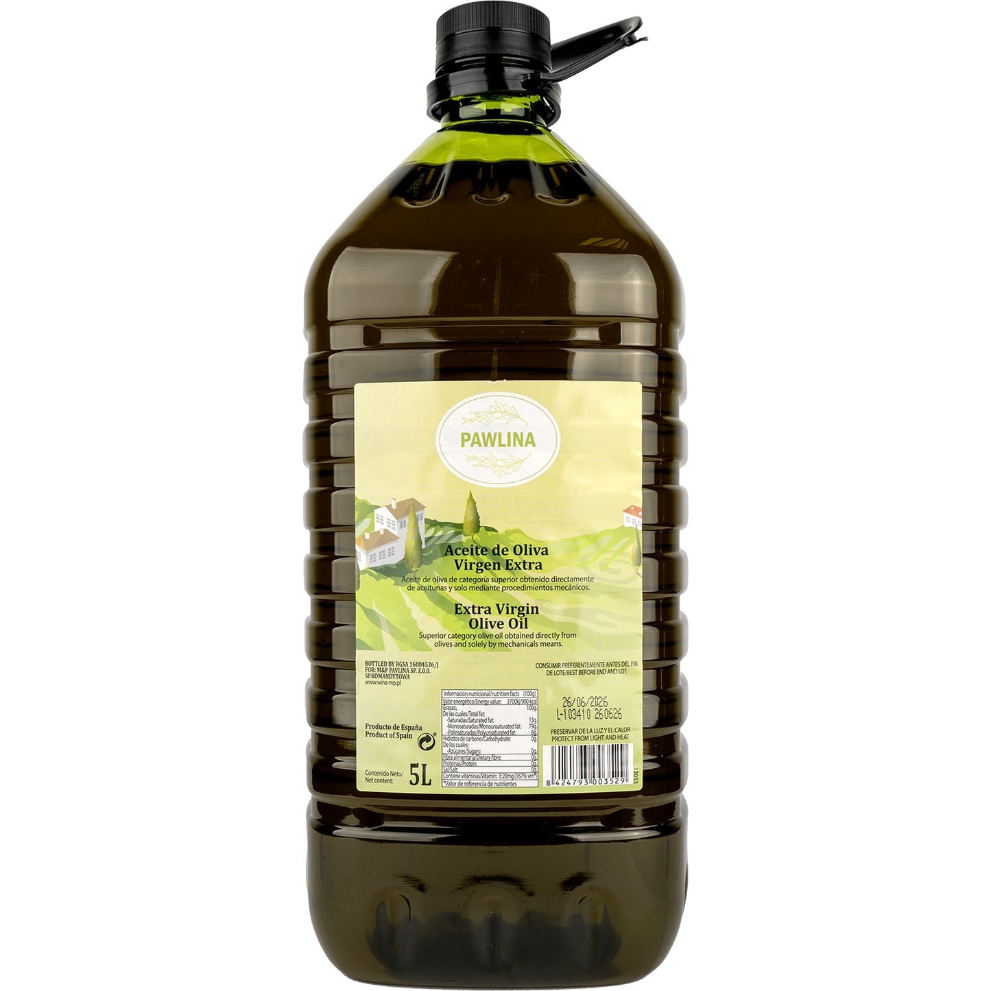 PAWLINA EXTRA VIRGIN OLIVE OIL 5L