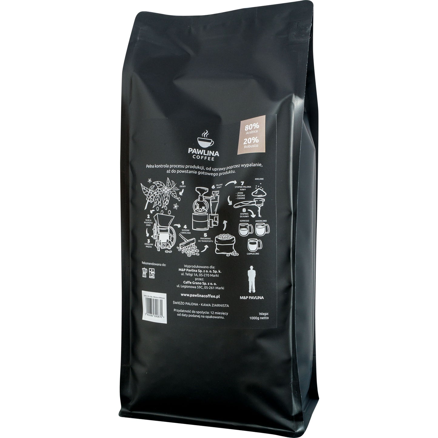 PAWLINA COFFEE 80% ARABICA 20% ROBUSTO 1000G 20250705