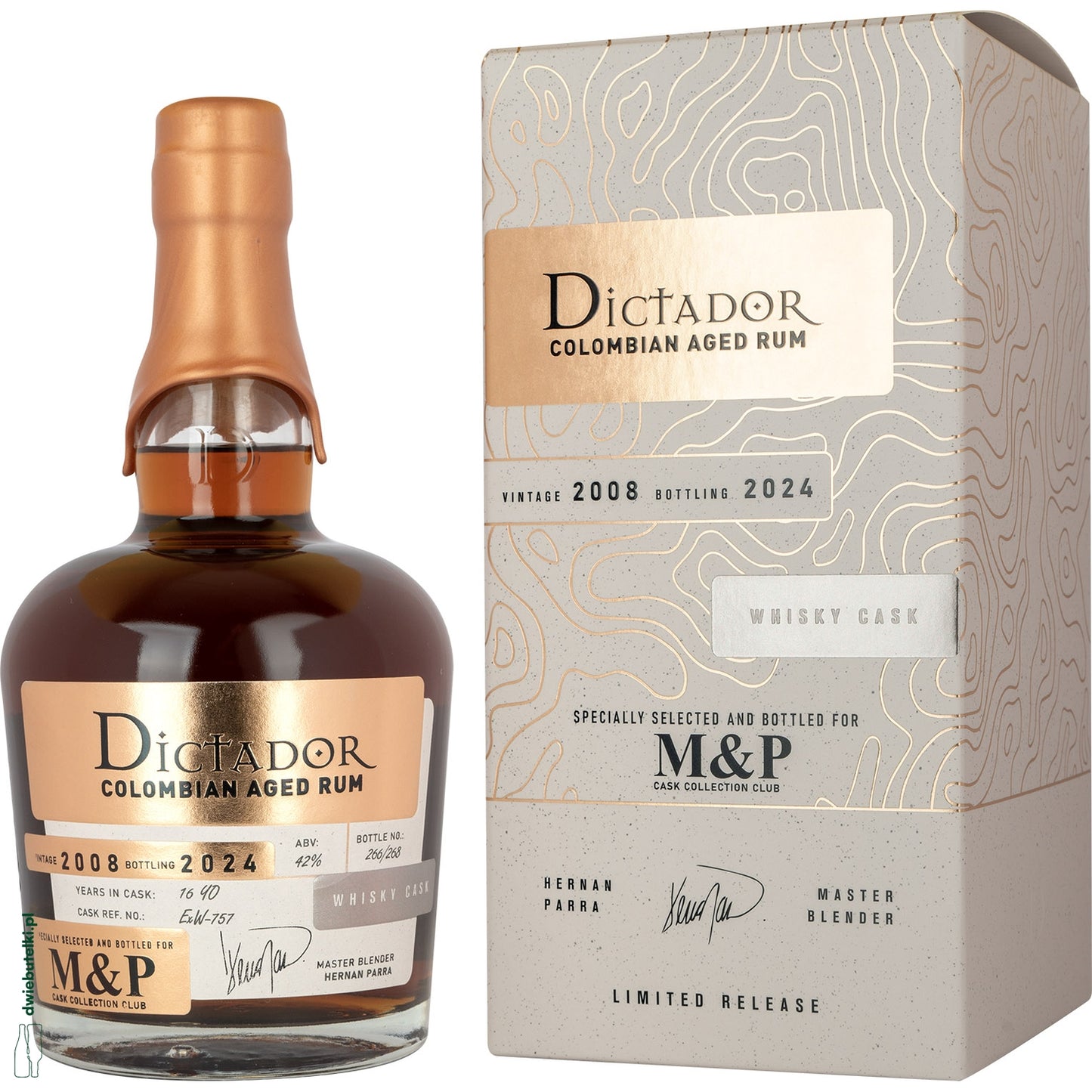 DICTADOR COLOMBIAN AGED RUM VINTAGE 2008 BOTTLING 2024 16YO