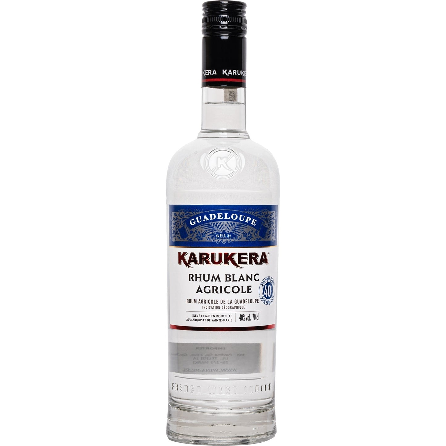 KARUKERA RHUM BLANC AGRICOLE 40% 0,7L