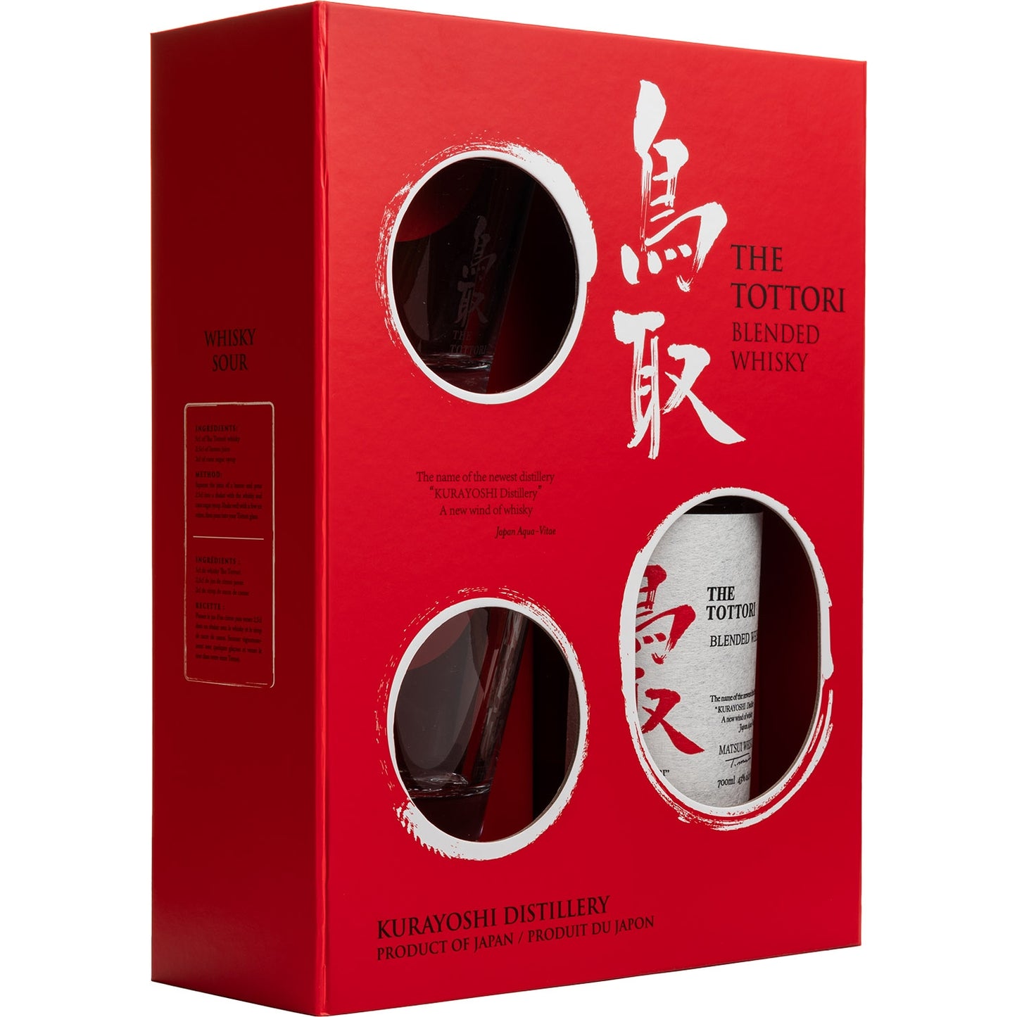 THE TOTTORI BLENDED WHISKY 43% KARTONIK 2 SZKLANKI