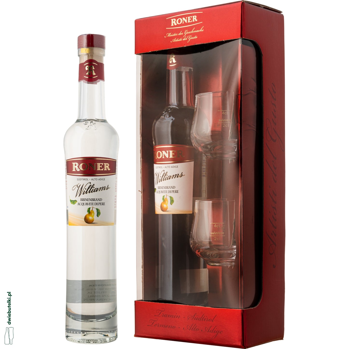 WILLIAMS KARTONIK + 2 KIELISZKI