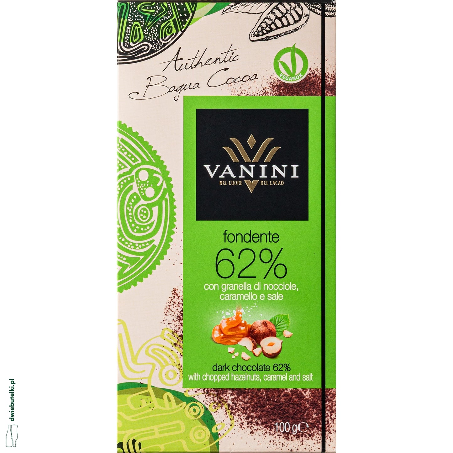 VANINI FONDENTE HAZELNUTS CARAMEL AND SALT 62% 7571 05-06-26
