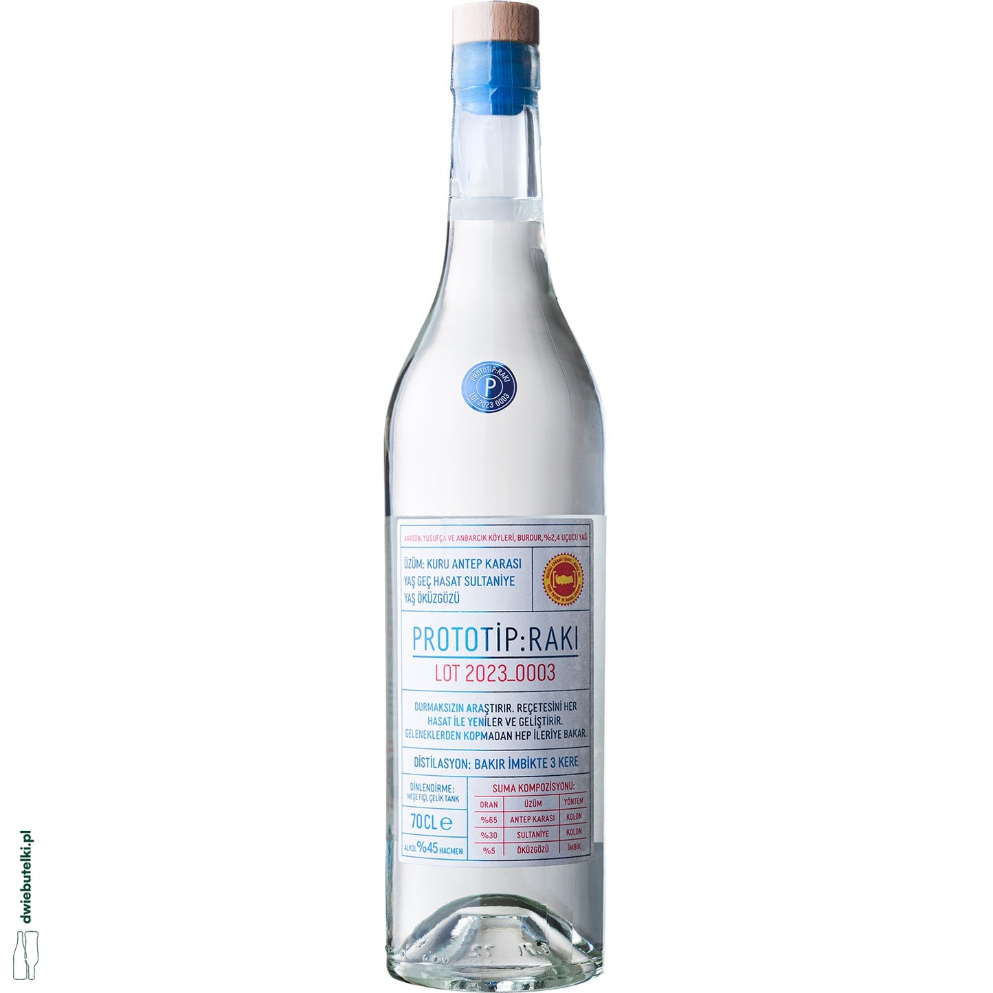RAKI PROTOTIP RAKI 0,7L 45% ARAK GOŁY