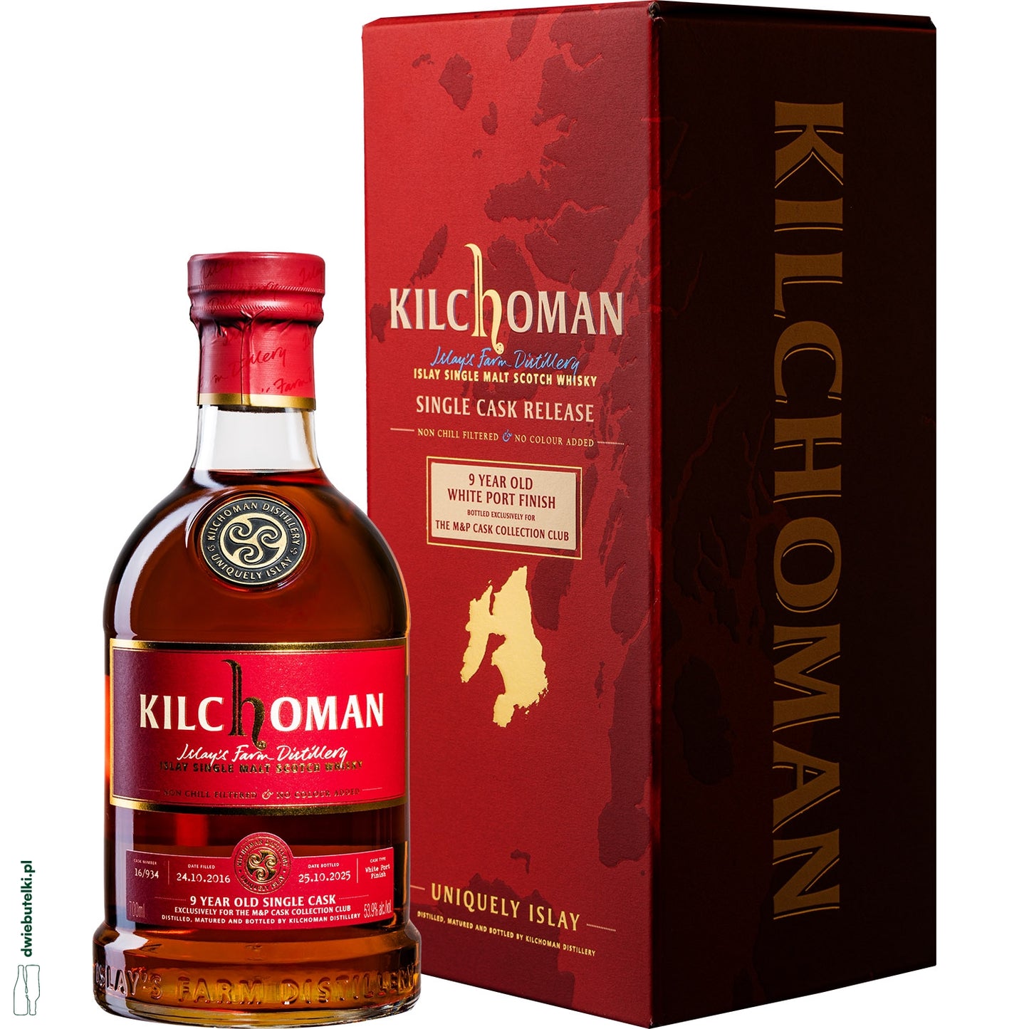 KILCHOMAN M&P SINGLE CASK 9YO WHITE PORT 16/934 0,7 53,9%