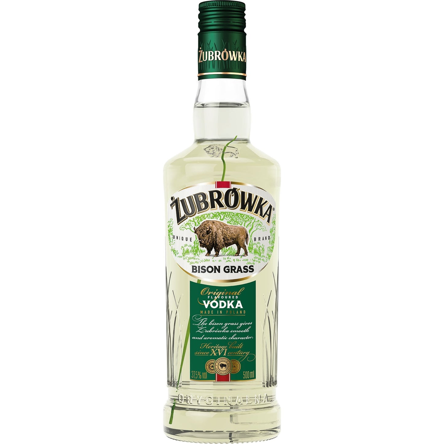 ŻUBRÓWKA ZIELONA BISON GRASS 0,5L